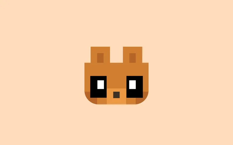 The PocketPets app icon, a voxel fox face