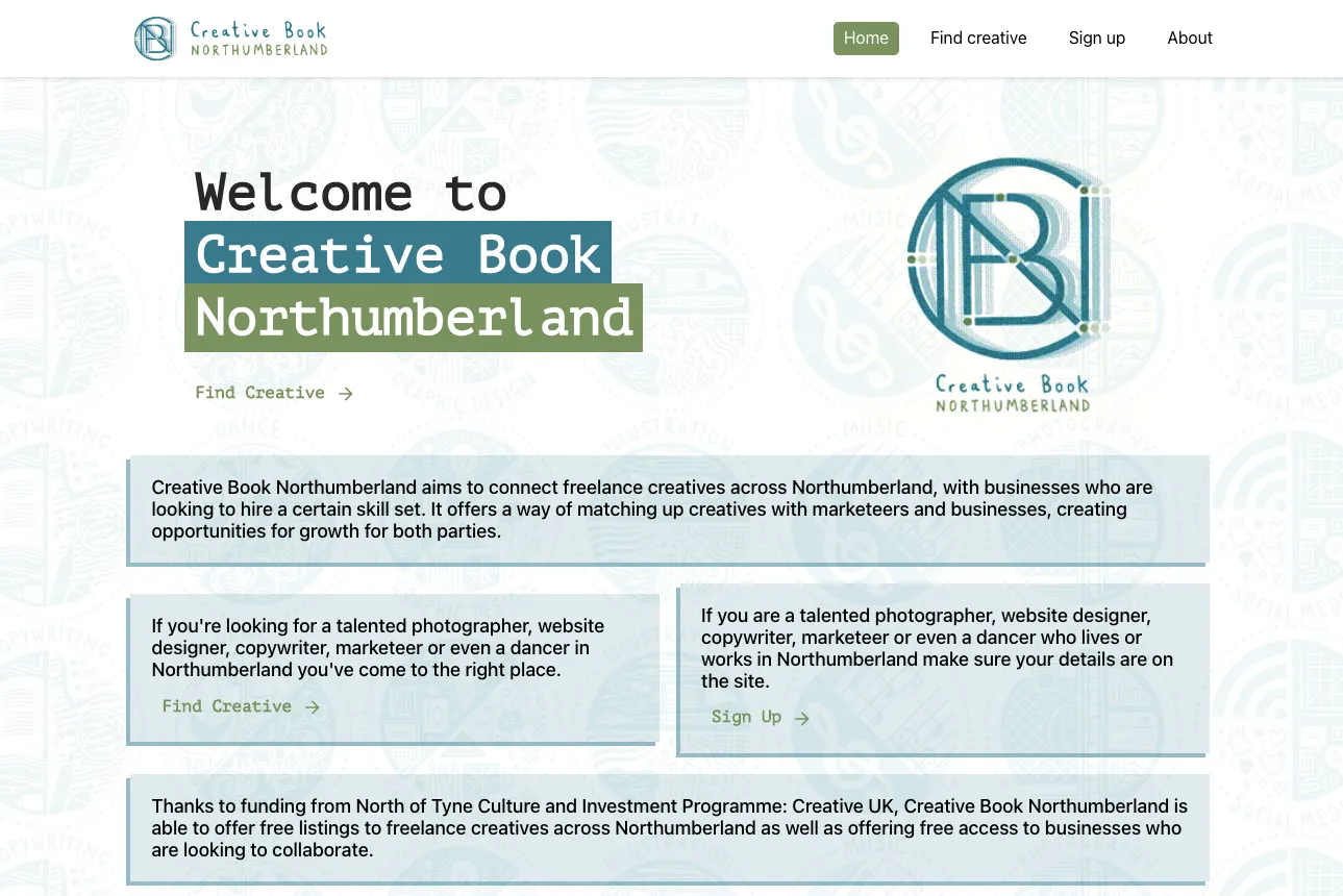 The Creative Book website