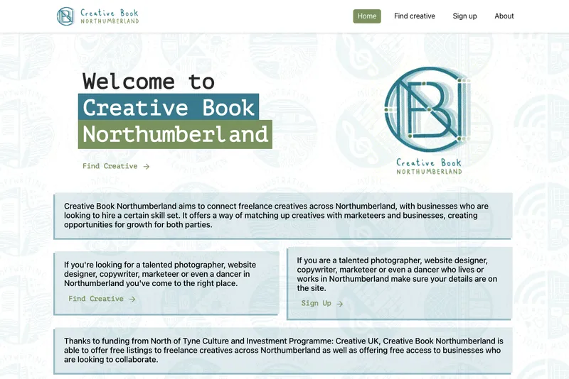 The Creative Book website