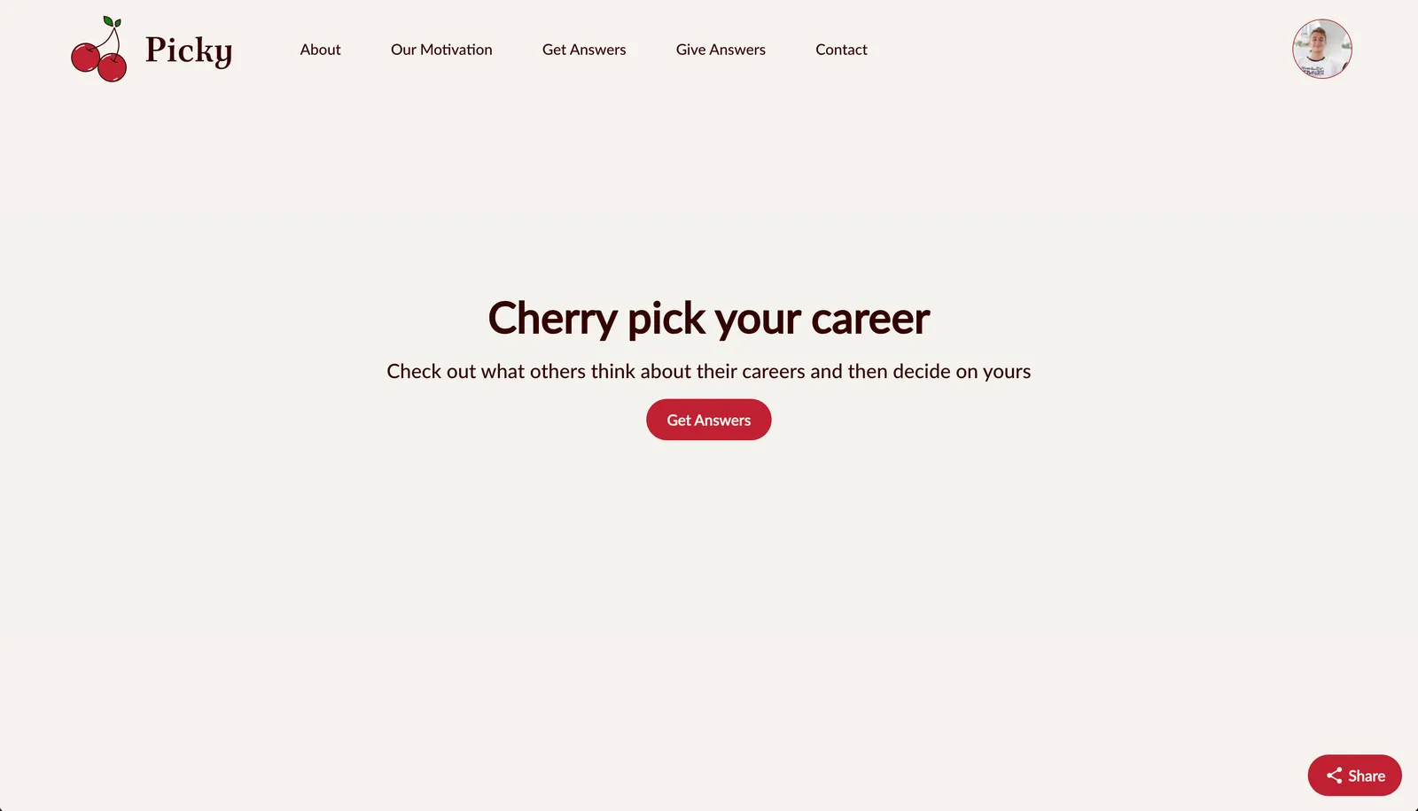The Picky website